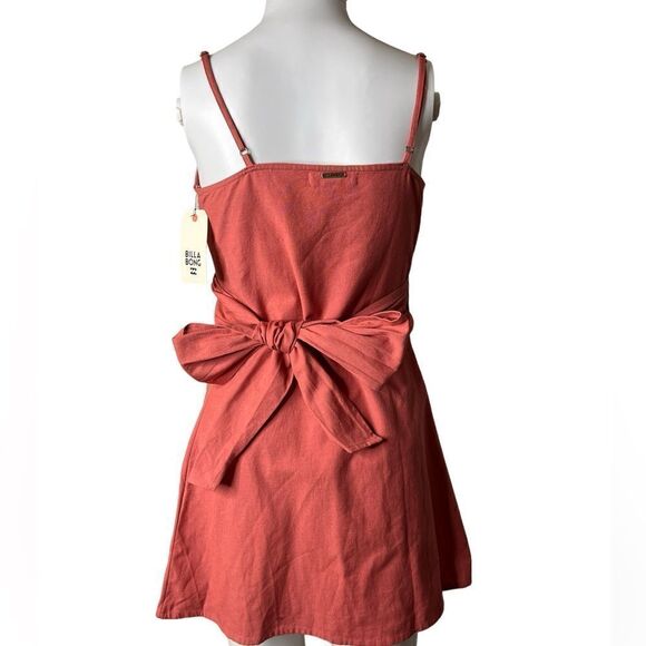 Billabong Wrap Mini Dress Peach Size XS - Picture 2 of 3